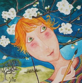 La tête dans les fleurs