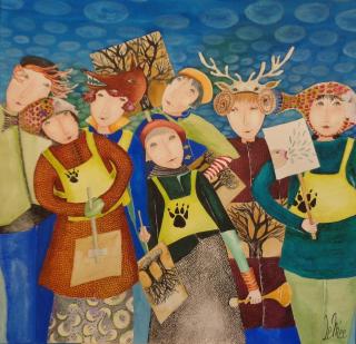 Les manifestants Bernadette Le Mée